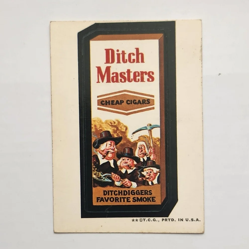 🚬Vintage 1973 Wacky Packages Sticker - Ditch Masters (Series 3 Topps) trading🚬